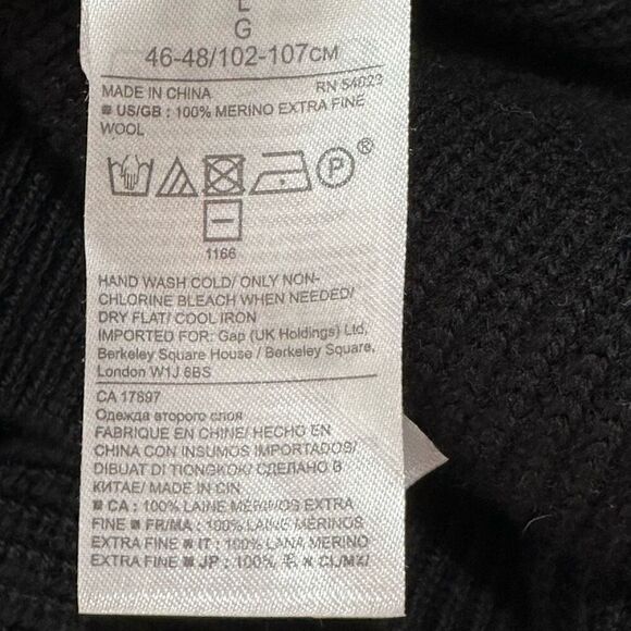 Banana Republic Men’s Extra Fine Merino Wool Half Zip Thick Sweater L - Picture 11 of 11